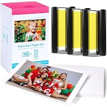Compatible for Canon Selphy CP1300 CP1500 Ink and Photo Paper Set